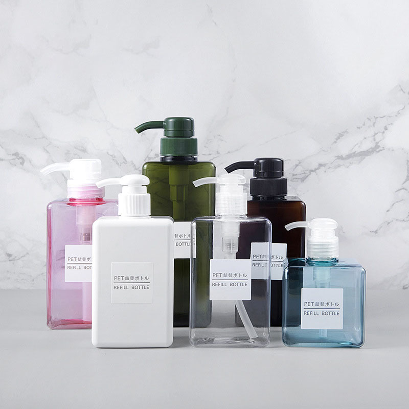 Ningbo Factory 250ml Press Pump Bottle Skincare Empty Cosmetic Plastic Lotion Bottle White square Bottle