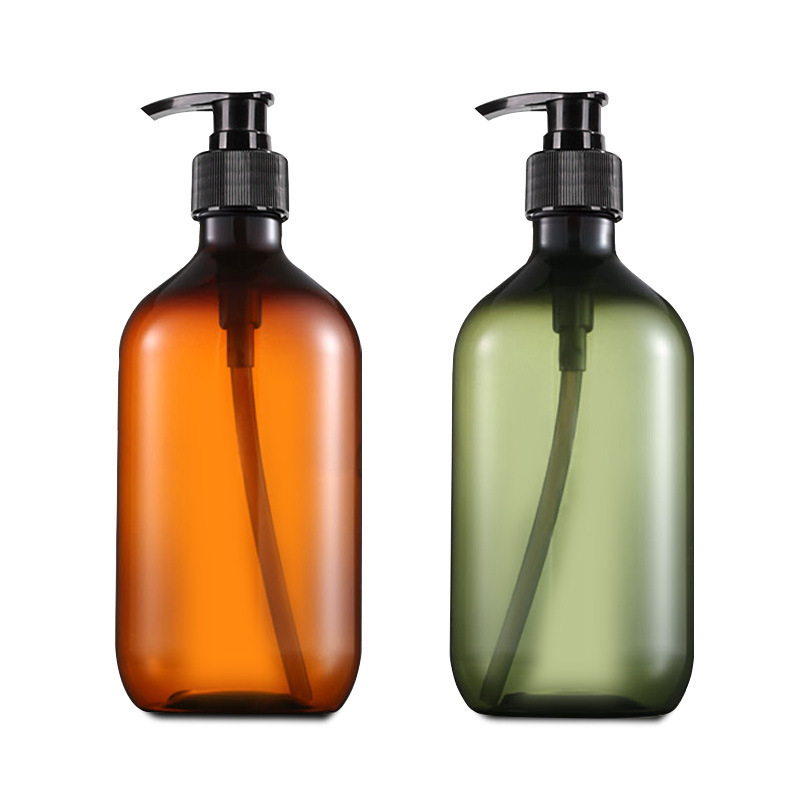 Factory Price 16oz Empty Round Shampoo Pump Bottle 500ml Label Recycling Plastic Bottles