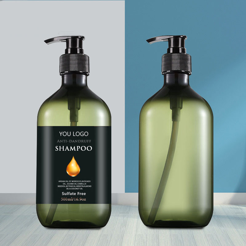 Factory Price 16oz Empty Round Shampoo Pump Bottle 500ml Label Recycling Plastic Bottles