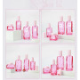 Empty pink Luxury Skincare Lotion Bottles New Cosmetic Packaging Glass Pump Bottle 100ml