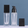 Wholesale Foundation Colored Frost 30ml Glass Cosmetic Package Empty Cream Pump Bottle