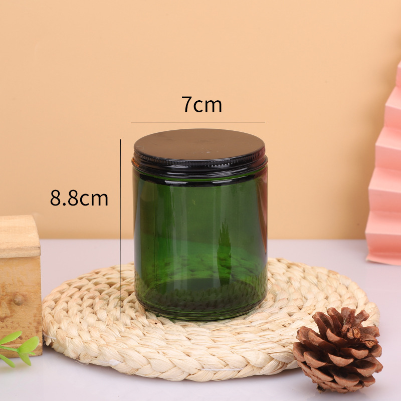 Wholesale 4oz 8oz Colored Glass Empty Jars Aluminum Cap Recyclable Feature for Candles