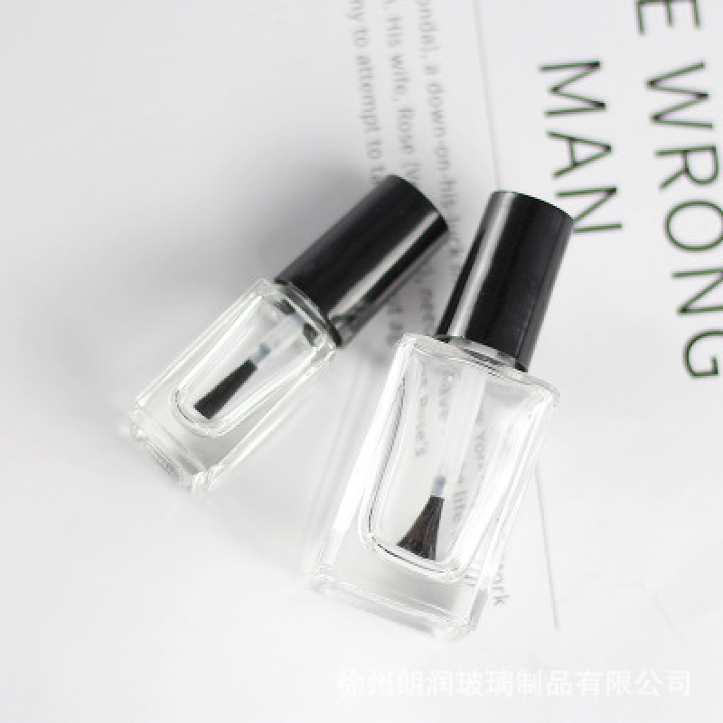 Custom 8ml Empty Fancy Nails Care Polish Round Glass Bottles With Caps