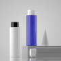 200ml PET for Clear Cosmetic Cylinder Bottles Double Screw Cap with Pump Sprayer Twist-up Sealing Type