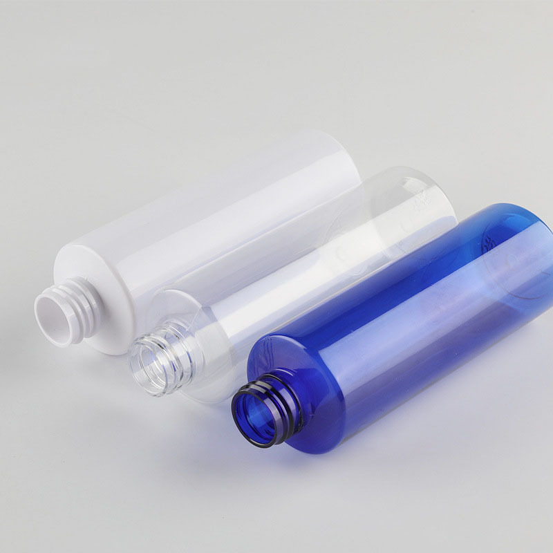 200ml PET for Clear Cosmetic Cylinder Bottles Double Screw Cap with Pump Sprayer Twist-up Sealing Type