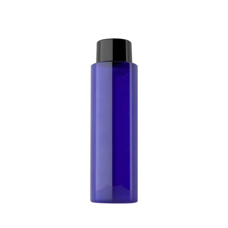 200ml PET for Clear Cosmetic Cylinder Bottles Double Screw Cap with Pump Sprayer Twist-up Sealing Type