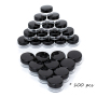 5g Transparent Black Mini Sample Lipstick Empty Jar Round Cream Cosmetic Container Recyclable for Eye Cream Use