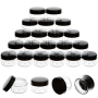 5g Transparent Black Mini Sample Lipstick Empty Jar Round Cream Cosmetic Container Recyclable for Eye Cream Use