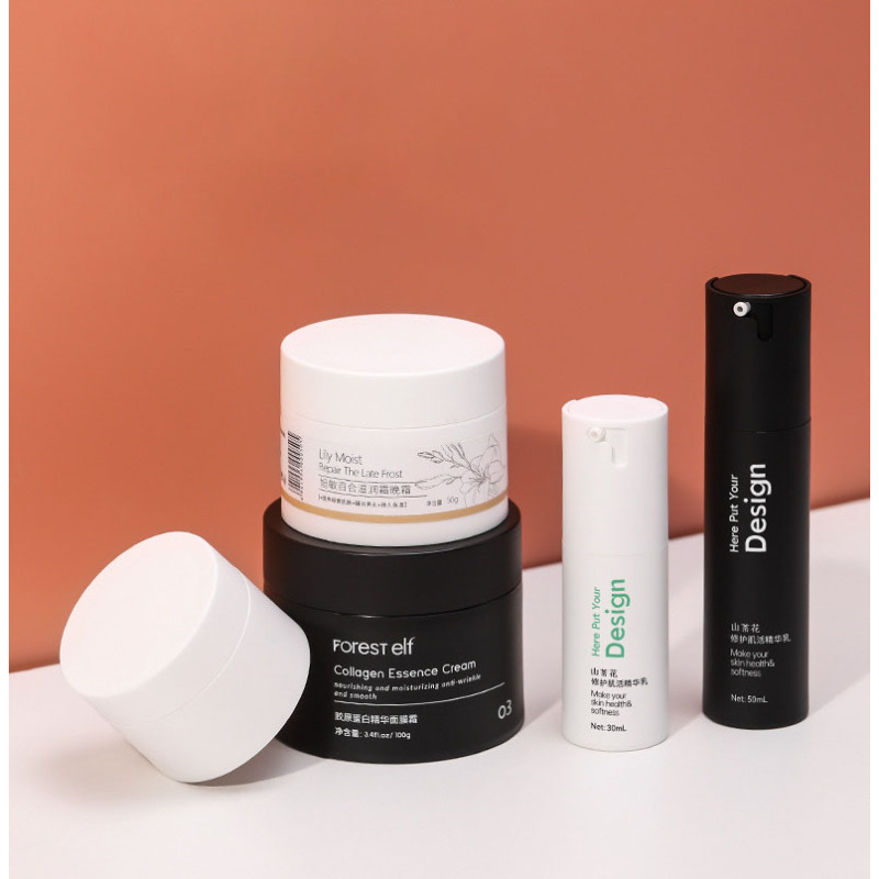 High Quality Custom PP Cosmetic Set Airless Pump Bottle with Cream Jar for Professional Beauty Product Lines