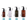 2025 Guangzhou Gift Sets Recyclable Empty 100ml 150ml 200ml clear Green Amber Hair Oil Plastic Pump Oblique Straight Bottles