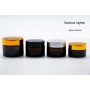 High Quality Empty Packaging 5g 10g 20g 50g 100g Amber clear Cosmetic Jars Glass Makeup Jars Glass