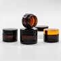High Quality Empty Packaging 5g 10g 20g 50g 100g Amber clear Cosmetic Jars Glass Makeup Jars Glass