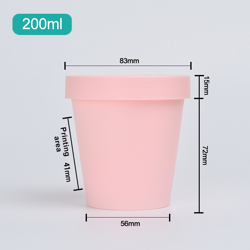 Eco Friendly Colorful PP Plastic Cream Jar Cosmetic Containers