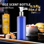 Wholesale 6oz 200ml Brown Blue Aromatherapy PET Plastic Lotion Screen Printed Reed Diffuser Scented Bottle Skin Care Packaging