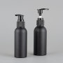Wholesale Food Grade Empty Matte Black Aluminum Metal Bottle With Lotion Pump for Cosmetic Shampoo Packaging