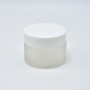 Wholesale Round Shape 30G 50G White Frosted Glass Cream Jar