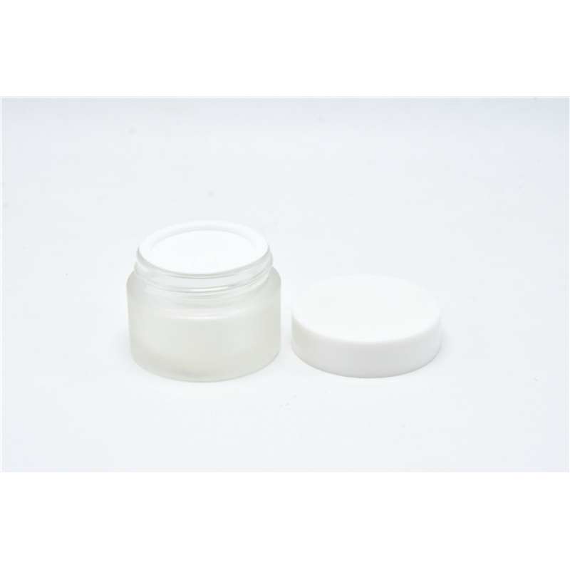 Wholesale Round Shape 30G 50G White Frosted Glass Cream Jar