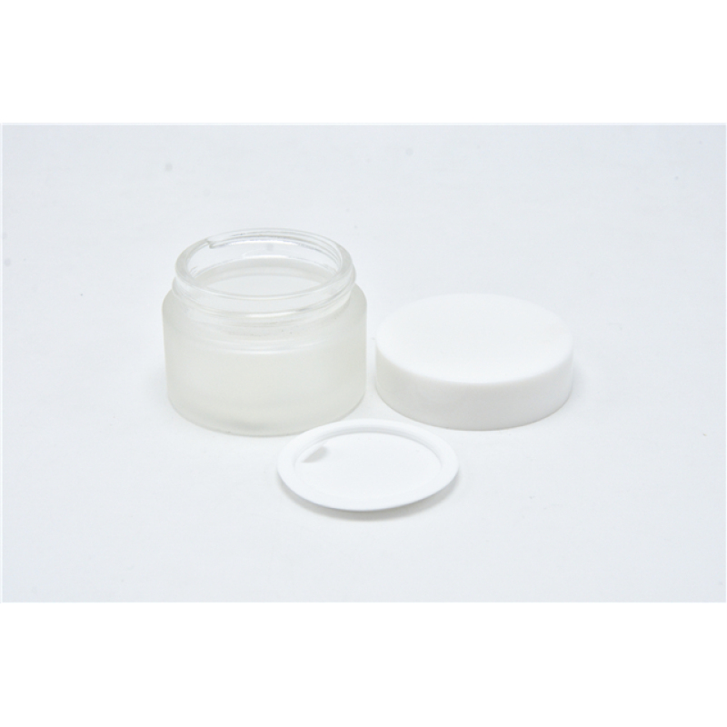Wholesale Round Shape 30G 50G White Frosted Glass Cream Jar