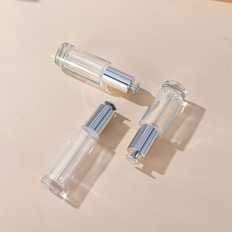 Luxury 1oz 30ml Empty Clear Glass Dropper Bottle Serum Bottle Cosmetic Essential Oil Dropper Bottle Silver Lid