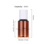 Hot Sale Empty 50ml Lightproof Plastic PET Bottle Packaging Refillable Essence Lotion Container Amber Green Cosmetic Bottle