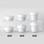 PP White Cosmetic Packaging Round Jars New Cream Jar with Rose Pattern AS 20 ml 30 ml Skincare Cream Jar