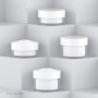 PP White Cosmetic Packaging Round Jars New Cream Jar with Rose Pattern AS 20 ml 30 ml Skincare Cream Jar