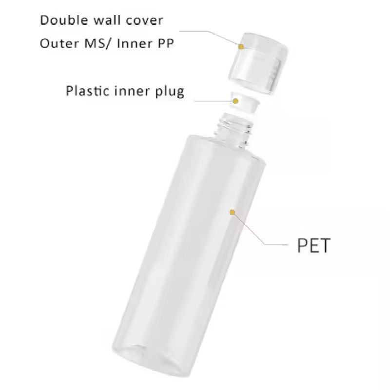 Lotion Packaging Bottle Flat Shoulder PET Plastic Lotion Bottles 150ml 200ml 250ml Cosmetic Empty Dispenser Bottle Squeeze