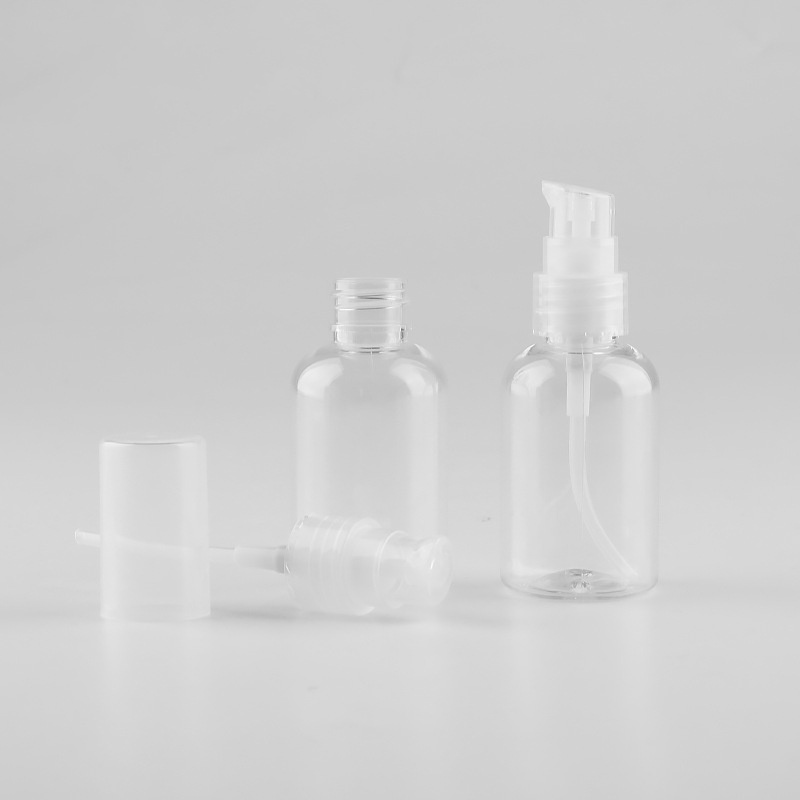 Sunshine Wholesale 50ml Round Shoulder Emulsion Bottle PET Plastic Baby Lotion Bottle Cosmetic Dispenser Emulsion Empty Bottle