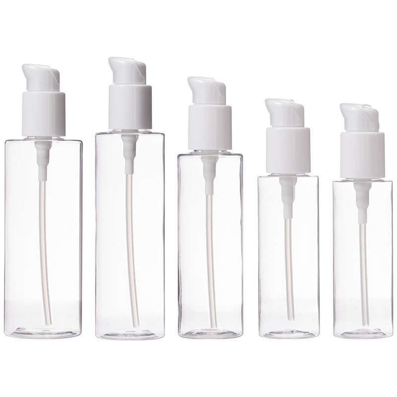 Wholesale Label Sticker Empty 120ml Skincare 4oz Body Oil Pump Pet Cosmetic Plastic Bottles for Oil