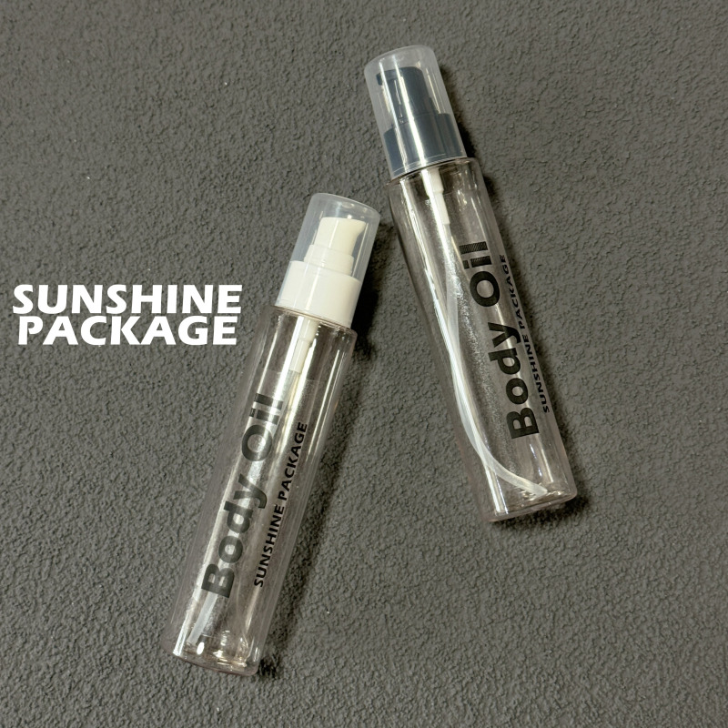 Wholesale Label Sticker Empty 120ml Skincare 4oz Body Oil Pump Pet Cosmetic Plastic Bottles for Oil