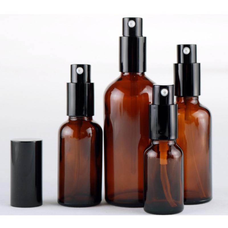 Mist 100ml Spray Bottle 10ml 15ml 20ml 30ml Press Portable Glass Lotion Bottle 100ml Empty 50ml Lotion Amber Glass Bottle