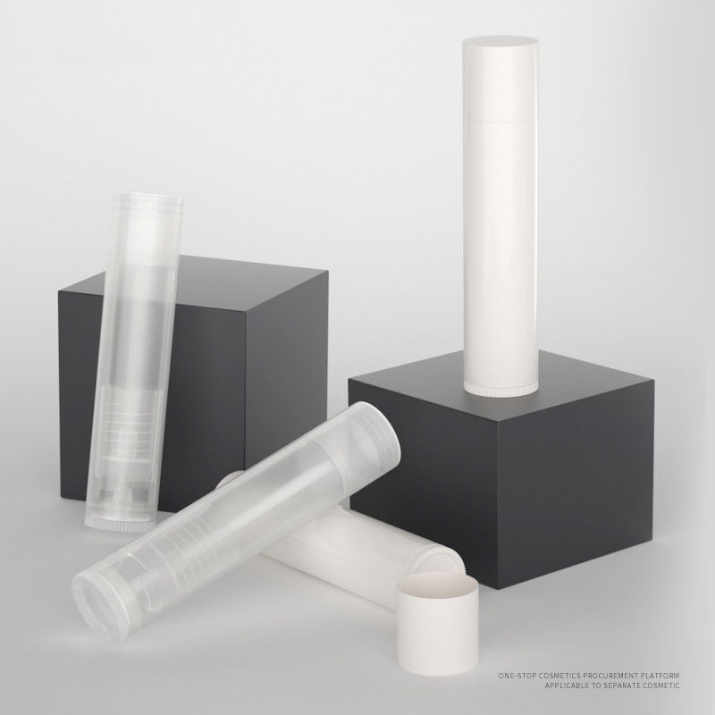 Wholesale White clear PP Cosmetic Skincare Tube Lipstick Empty Lipstick Tube Container Packaging 5g Lipstick Tube