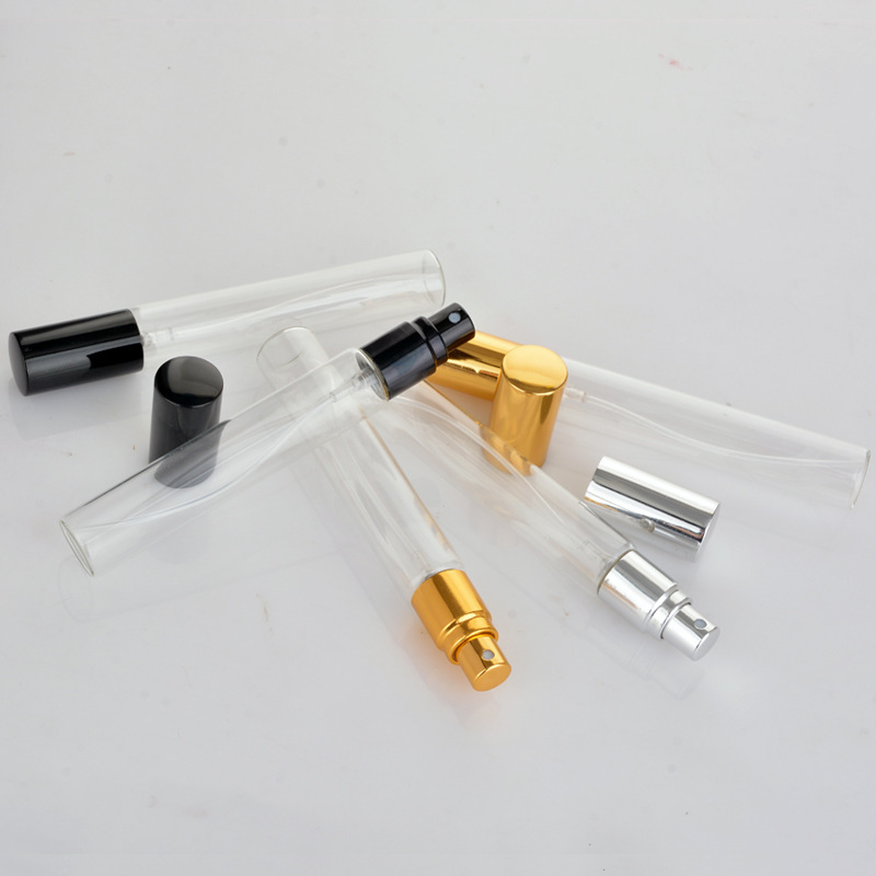 2023 15ml Cosmetics Perfume Glass Bottle Refillable Empty with Gold Cap and Pump Sprayer Eco-Friendly Recycling Feature