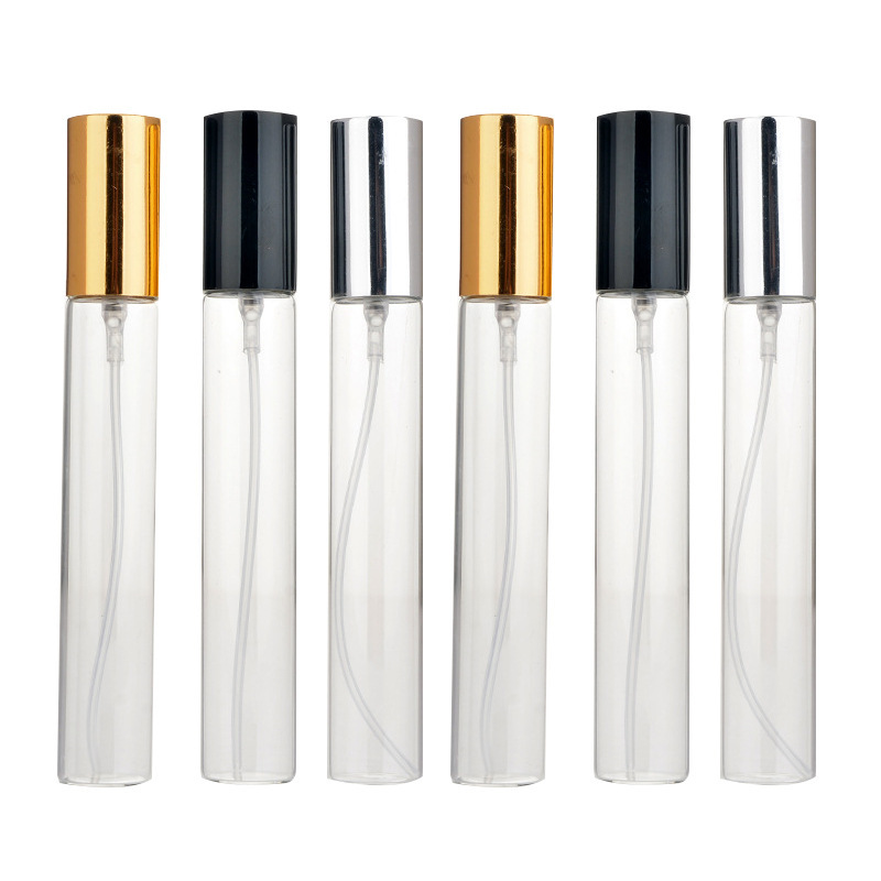 2023 15ml Cosmetics Perfume Glass Bottle Refillable Empty with Gold Cap and Pump Sprayer Eco-Friendly Recycling Feature