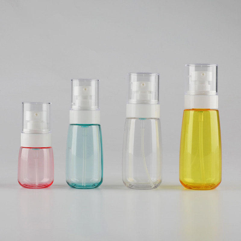 Empty 100ml Cosmetic Press Pump Bottle pink Color Travel Packaging Skincare Lotion Bottles