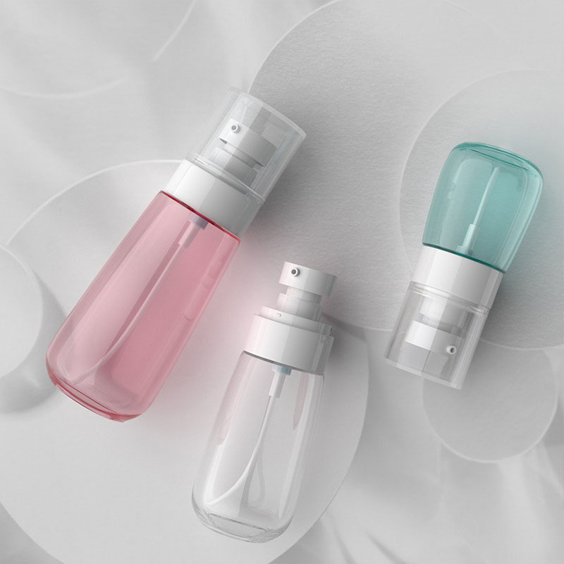 Empty 100ml Cosmetic Press Pump Bottle pink Color Travel Packaging Skincare Lotion Bottles