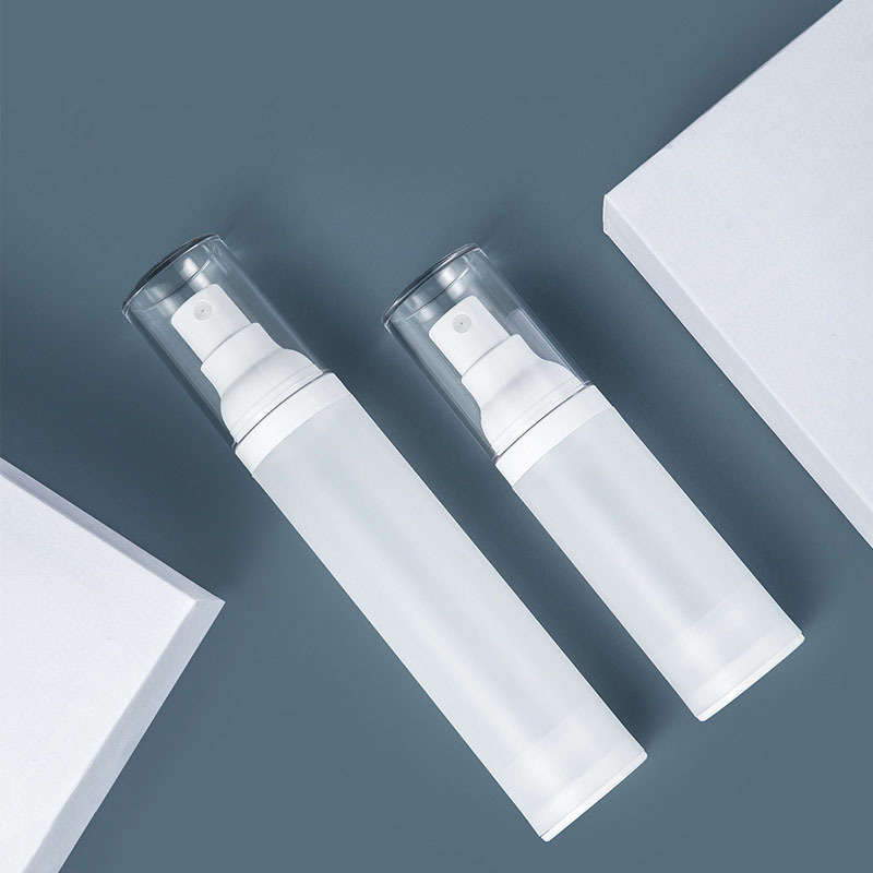 Frosted 15ml 30ml 50ml Plastic Lotion Bottles with Pump for Essential Oil PP Empty Cosmetic Airless Bottle for Skincare Use