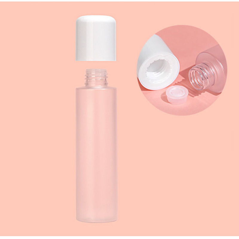 Custom Frosted PET Cosmetic Packaging Set 100ml Lotion Bottle 50g Cream Jar 30ml Dropper Bottle OEM Skincare Packaging