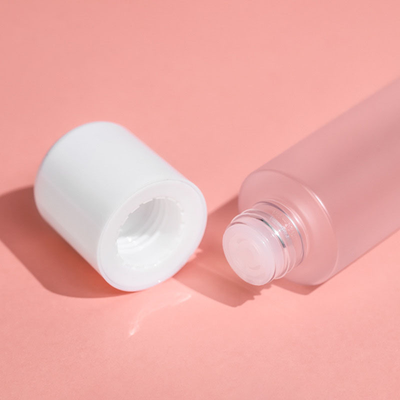 Custom Frosted PET Cosmetic Packaging Set 100ml Lotion Bottle 50g Cream Jar 30ml Dropper Bottle OEM Skincare Packaging
