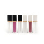 Wholesale 7ml Clear Plastic Lip Gloss Containers Tubes Empty Cosmetic Lipstick with Black Lid Screw Cap Printed Square Shape