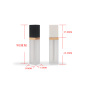 Wholesale 7ml Clear Plastic Lip Gloss Containers Tubes Empty Cosmetic Lipstick with Black Lid Screw Cap Printed Square Shape