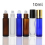 Colorful Skincare Cosmetic Container Glass Mini Bottle Empty 10ml Amber Essential Oil Roller Bottle