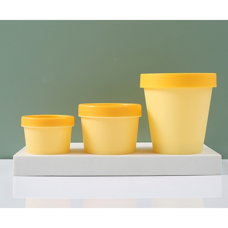 Stock Thickened 50g 100g 200g Cosmetic Cream Jar Large Volume Body Cream Plastic Jar Face Cream Yellow 50g Cosmetic Jar