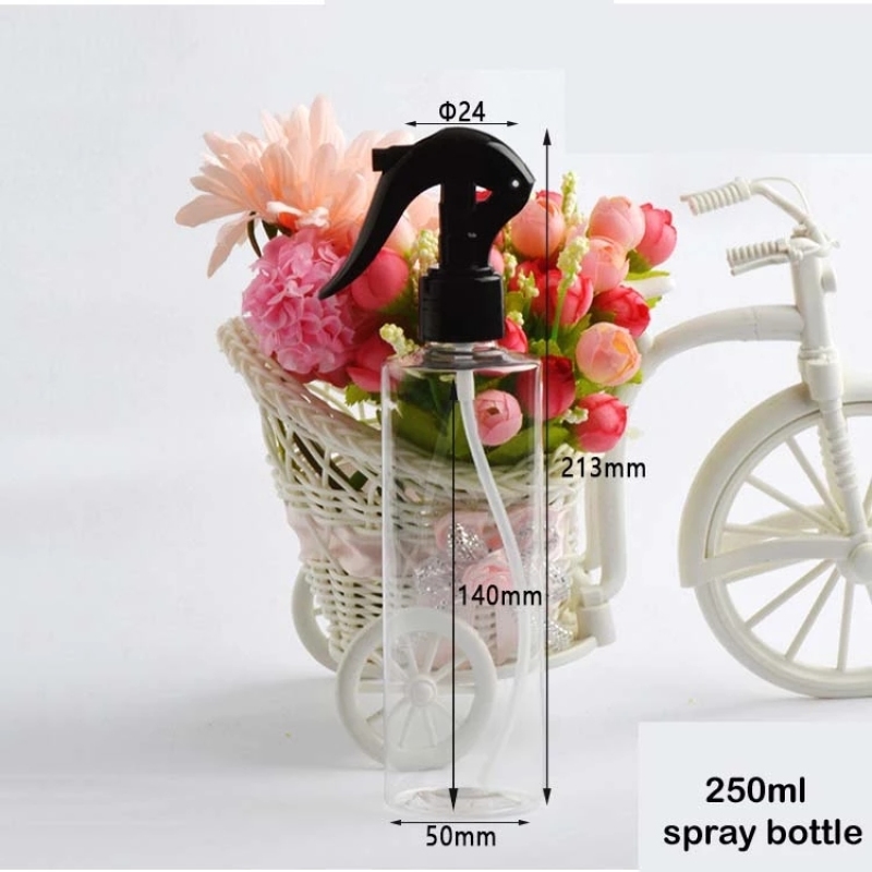 Hangzhou PET Cleaning Liquid Detergent Trigger 8oz Spray Bottle Hot Sale Small MOQ Clear Plastic Skin Care Packaging SGS 250ml