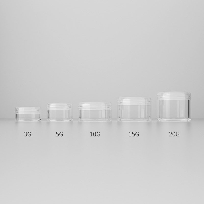 Wholesale 5g Clear Plastic PS Made Round Cosmetic Jars with PP Lid for Skin Care and Eye Creams Empty Cosmetic Jar