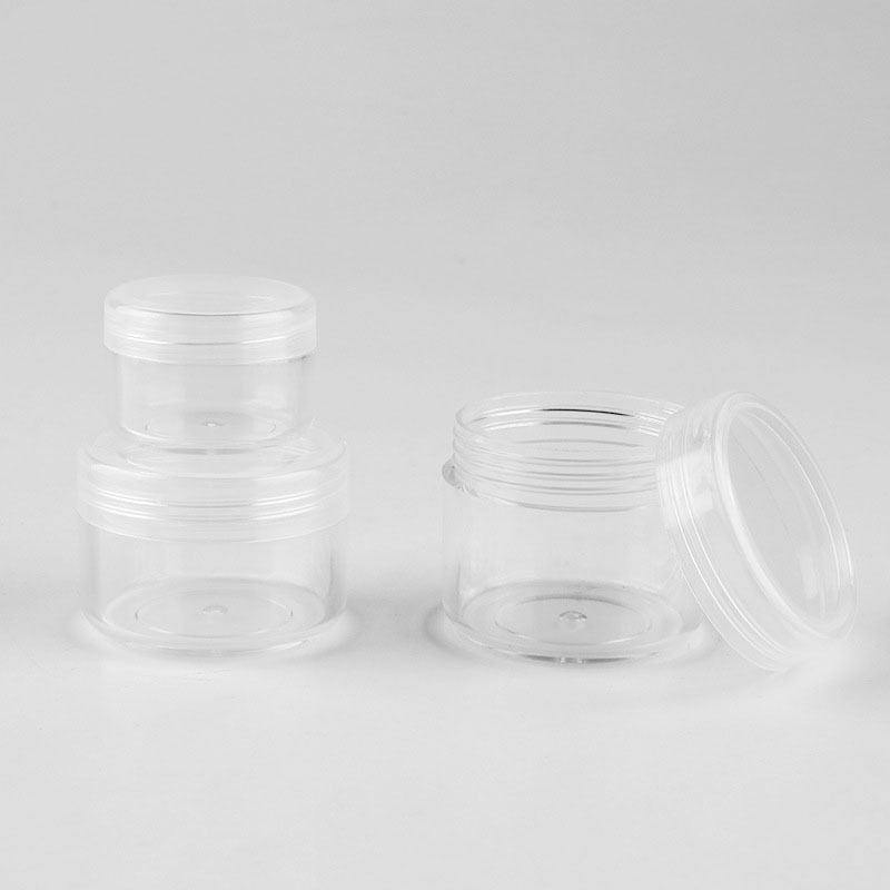 Wholesale 5g Clear Plastic PS Made Round Cosmetic Jars with PP Lid for Skin Care and Eye Creams Empty Cosmetic Jar