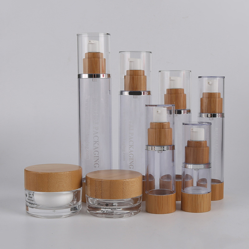 AS Clear Airless Bottle Accept Customized Colors with 30ml 40ml 50ml Lotion Pump Bottles for Skin Care Cream