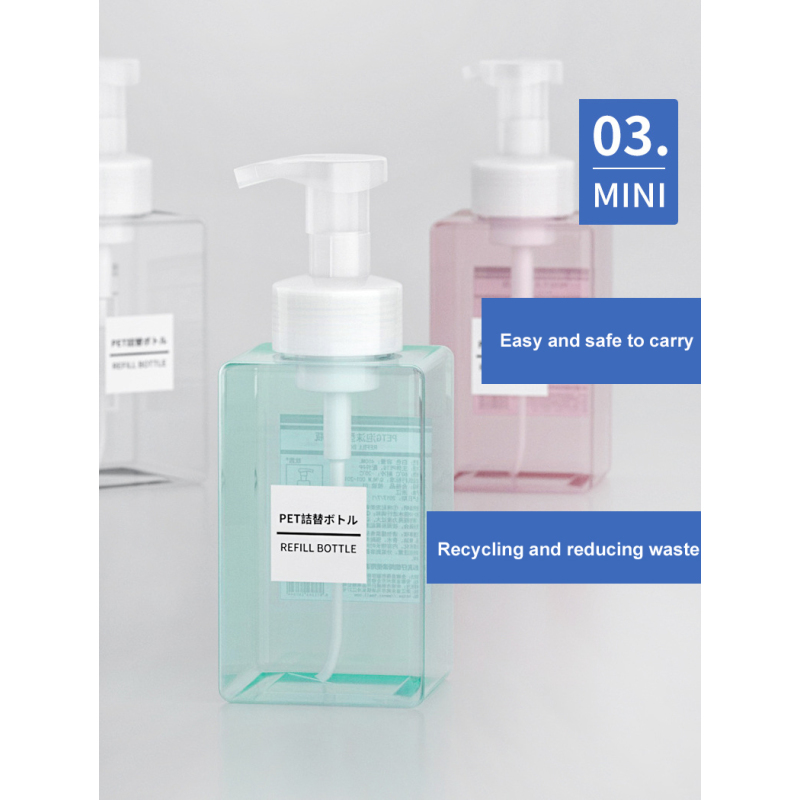 Colorful 250ml 450ml Big Foam Pump White Foaming Bottle