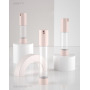 Label Printing AS 30ml pink Color clear Plastic Airless Cosmetic Skincare Lotion Bottle with Dispenser Pump