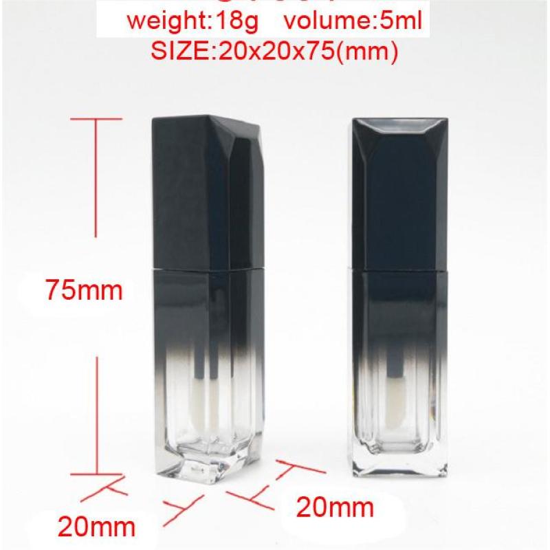 2024 Top Sale Luxury Lip Gloss Tubes High Quality 5ml Plastic Bottles Square Shape for Lipstick Wholesale Lipstick Packaging